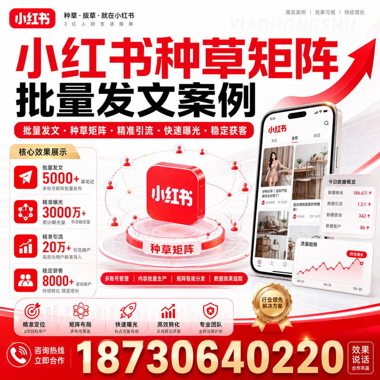 合肥小红书种草矩阵批量发文案例